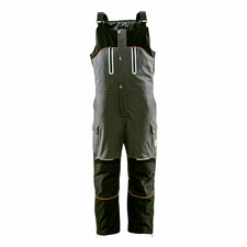 RefrigiWear Men’s Insulated Bib Overalls Windproof Water-Repellent Gray/Blk picture