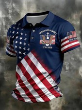 USA 250th Anniversary Polo Shirt American History Patriotic picture