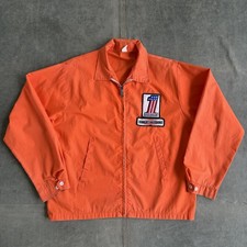 1960s Harley Davidson Cotton Mechanic Track Racing Jacket Zip Vintage 1970s picture