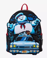 NWT Loungefly Ghostbusters Stay Puft Chasing Ecto-1 Light-Up Mini Backpack picture