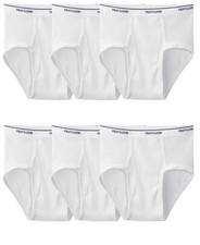 Fruit of the Loom Men's white briefs , 6 Pack size S picture