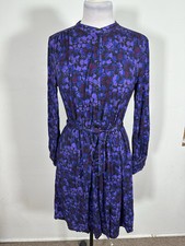 French Connection Womens Dazzling Blue Bethany Meadow Shirt Dress Size 6  picture