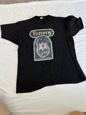 Rare 1975 Tommy The Movie - Your Senses Will Never Be The Same - Black T Shirt L picture