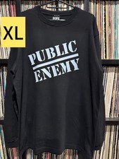 Public Enemy Long Sleeve T-Shirt 90s Style Hip Hop Rap Tee Unisex Black XL New picture