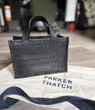 *Parker Thatch* Micro MIMI in Black Leather Basket Weave *New* Sold Out ~ RARE picture
