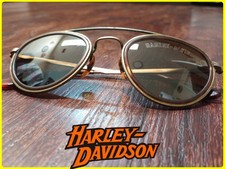 Vintage 1983 Harley Davidson Dealership Sunglasses Etched HD Logo Original Case picture