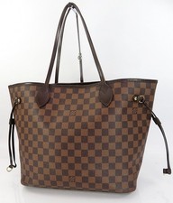 Authentic LOUIS VUITTON Neverfull MM Damier Ebene Tote Bag Purse #64859 picture