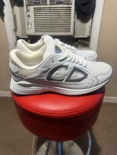 Dior B30 Men's Low Top Athletic Sneakers White/Gray Lace-Up Logo picture