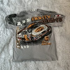 Vintage Dale Jarrett 88 UPS Double Sided  T Shirt Chase Authentic Sz L AOP picture