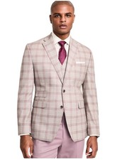 Tayion Mens Regular fit Suit Jacket Blazer 44 S Beige Solid picture