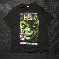 Vintage 1993 Marvel The Incredible Hulk University Of Miami Tee picture