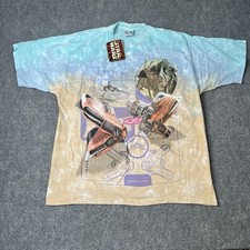 Vtg 1999 Star Wars Phantom Menace Sebulba Liquid Blue T-shirt Movie Tee DS NWT picture