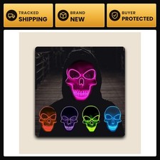 LED Luminous Skull Mask Full Face Halloween Party Cosplay picture