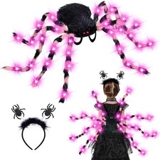60 LED Halloween Spider Backpack, Light Up Spider Costume for Kids picture