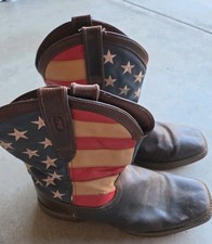 💥Durango Mens Rebel Patriotic Pull On Western American Flag Boot Sz 14 D DB5554 picture