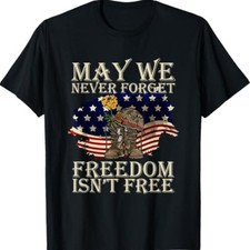 May We Never Forget Freedom Isnt Free Veterans Day T-Shirt picture