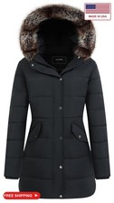 TYBBNY Women's Winter Coat Waterproof Long Insulated Parka with Detachable Hood picture