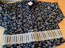 NWT C & F ENTERPRISES JACKET BLACK SZ L  HAND CRAFTED QUILTED COTTAGECORE  picture