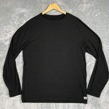Vuori Mens Long Sleeve Crewneck Tee Black V178 Size L Athletic Activewear Shirt picture