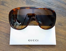 Gucci GG2164S 002 Brown Lens Tortoise Oversized Shield Sunglasses Velvet case picture