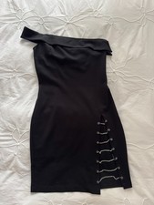 NBD | Off Shoulder Dress | Silver Details | Black | US Size S picture
