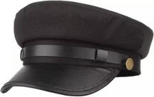 Chauffeur Hat for Men Women Classic Vintage Newsboy Cap Costume Hats Black picture