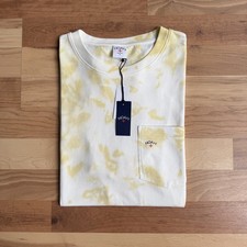 Noah NY Splatter Dye Pocket Tee Medium White/Yellow picture