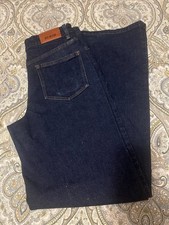 Sézane Le New Wide Leg Jeans Size 38 Dark Wash Denim picture