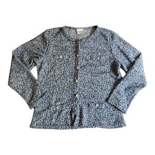 Vintage Y2K Fashion Bug Flower Button Cardigan Sweater Size XL Preppy Casual  picture