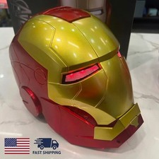 Iron Man Helmet 1:1 Automatic Opening Closing Wearable LED Cosplay Mask Toy picture