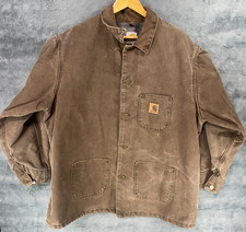 Vintage Carharttt Blanket Lined Brown C58 CHT Jacket Size XL picture