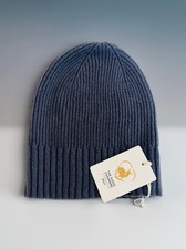 Nordstrom 100% Cashmere Rib Knit Beanie Hat Gray One Size Soft Luxury NWT picture