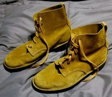 Solovair Tan Suede Derby Boots picture