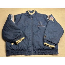 Vintage Pro Player Dallas Cowboys NFL Experience Jacket Navy Blue XL 90s Puffer picture