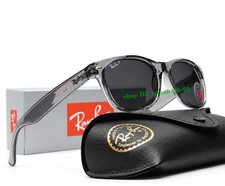 Ray-Ban RB2132 64503R New Wayfarer Blue Polarized Sunglasses Polished Grey 55mm picture