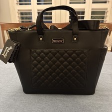Loungefly The Mo Black Convertible Backpack & Tote Crossbody Pin Trader Bag NEW picture
