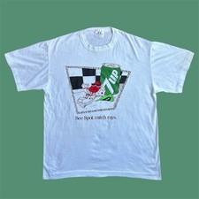 Vintage Tee Jays 7up See Spot Catch Rays Made in USA White T-Shirt Size XL Good picture