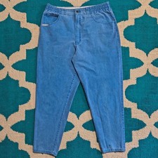 Vintage Late 80s Early 90s Women's Gitano 100% Cotton Jean Style Pants Size 20W picture