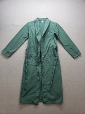P Le Moult Women Lapel Robe XS Green Front Pockets Tie Waist Shawl Luxe Indoor picture