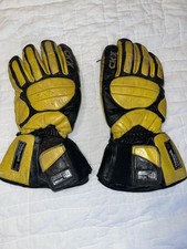 Vintage CKX Yellow & Black Leather Work Gloves With 3M Thinsulate picture