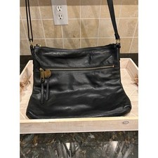 Margot New York Large Black Leather Slouchy Hobo Bag - Stained Interior picture
