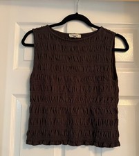 MADEWELL Smocked Boatneck Tank Charcoal-Small 2/4 picture