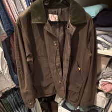 Vintage Filson Men's Hooded Waxed Tin Cloth / Canvas Hunting Jacket Green XL picture