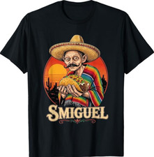Smiguel Mexican Sombrero Funny Mexican Culture Mashup T-Shirt picture