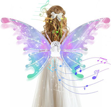 GOLDGE LED Electric Fairy Wings for Girls, Moving Butterfly Wings picture
