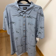 Pelagic Men’s Light Blue Printed Button-Up Shirt XL - NWT picture