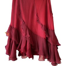 Vintage Plein Sud 40/8 - S / asymmetrical silk skirt picture