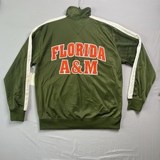 Vtg Rocawear Jacket Men Large Green Full Zip Track FAMU Logo Florida A&M Y2K NOS picture