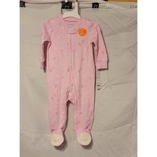 Carter's Just One You Baby Girls' Seashell Sleep N' Play Pink Sz 6mo picture