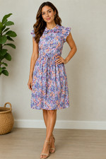 Vintage 70s Romantic Feminine Floral Dress Cottagecore Sz S picture